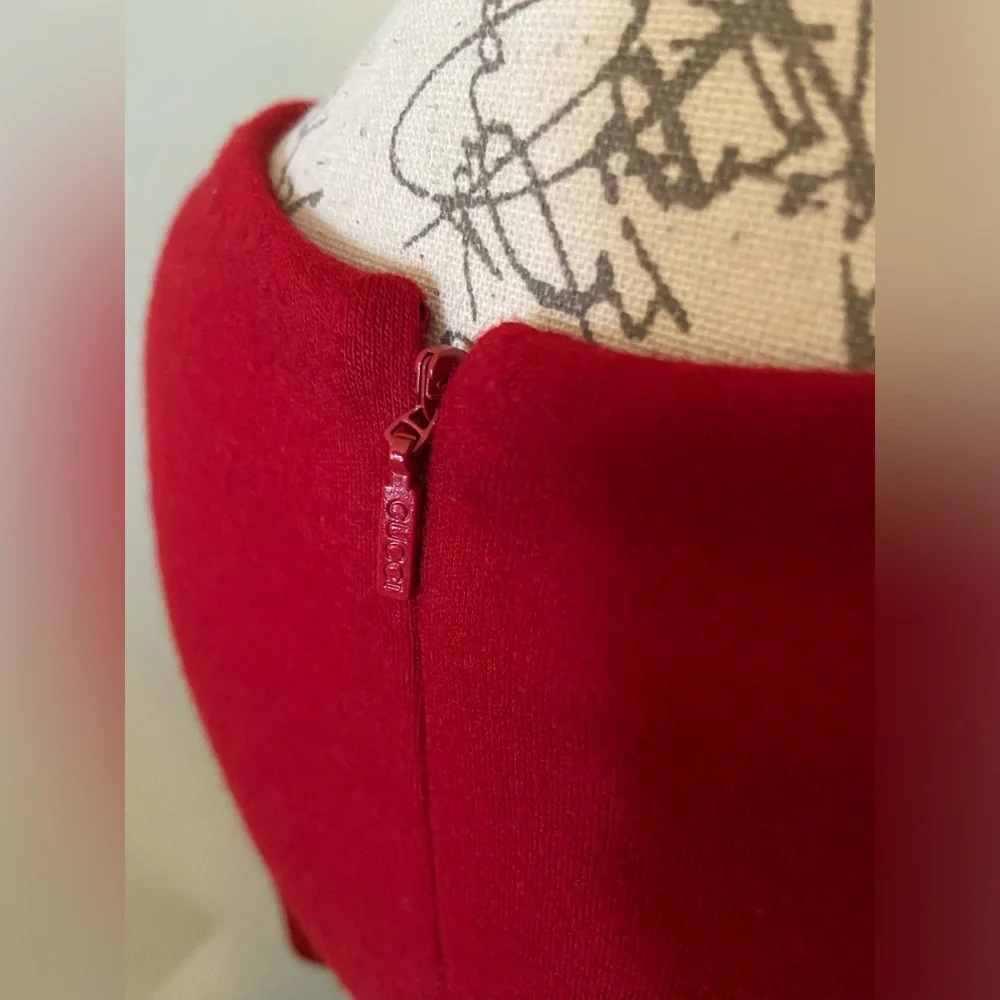 Gucci red wool dress size small_7